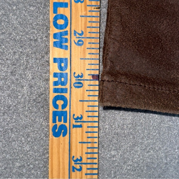 Leather Genuine Vintage Route 66 Button Fly Bootcut Pants Size 6 Biker Moto - Picture 12 of 16